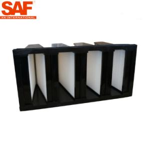 Hot Melt Beads Spacer V Form Filters F8 Medium Efficiency With Glass Fiber Media