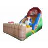 Inflatable the farm themed standard dry slide top inflatable dry commercial slide for children under 15  years for sale