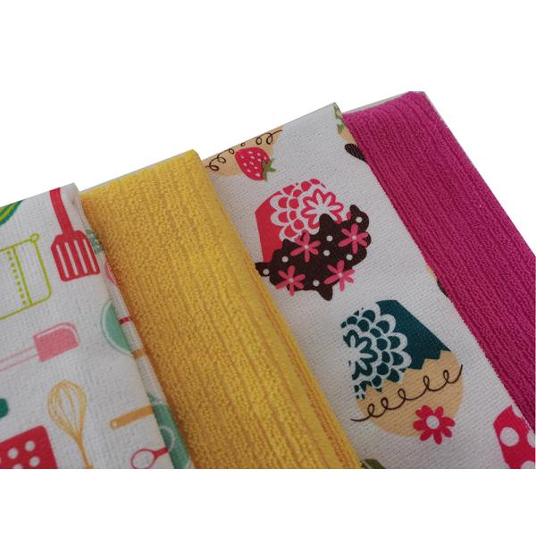 Kitchen Customized Printed Decorative Dish Drying Mat Dish Towel Sets