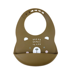 Cacoon Cat Fox Printed Silicone Food Catcher Bibs For Toddler Breakfast Feedings