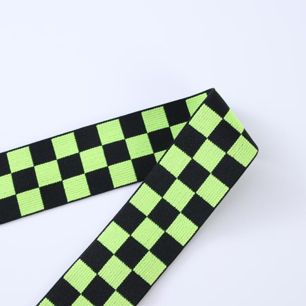 Custom jacquard nylon spandex knitted fitness elastic band gym webbing tape exercise