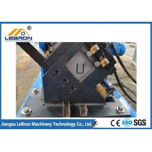 Solar Strut Channel Roll Forming Machine , Blue Portable Roll Forming Machine