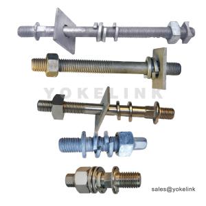 Galvanized Forged 3/4"x 1.75" Short Shank Line Post Studs For Pole Line Hardware