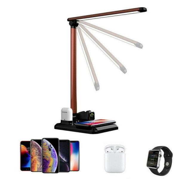2020 Wholesale The Best New High Quality 4 in 1 LED Table Lamp Light Qi Wireless Fast Charger For iPhone Apple Watch Air