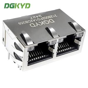 RJ45 Network Connector Dual Port 100Mbps Integrated Interface 30U DGKYD212B002FG