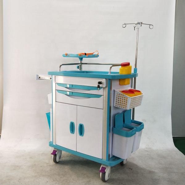 Durable Crash Cart Emergency Medical Trolley Equipment 520MM