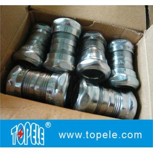 Zinc Plated Steel EMT Compression Coupling , EMT Coupling 1/2" To 4" Inch