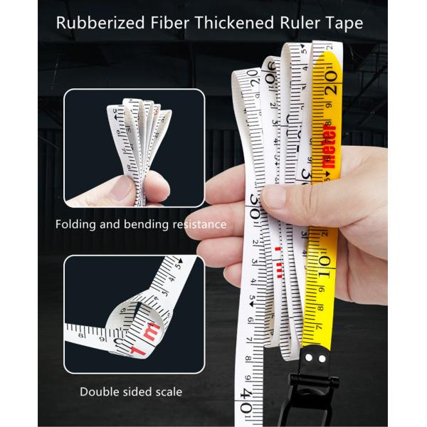 13mm Metric Steel Tape Measure 30M Nylon Coated Engineers Scale Tape Washable