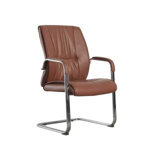 Executive Visitor PU Leather Office Swivel Chairs BIFMA Foam Armrest Padding