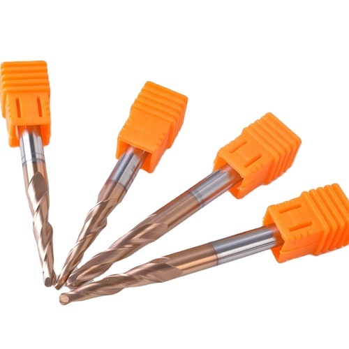 Quality 55 Degree Wolfram Steel CNC Router Bits Customizable OEM Spherical Milling Cutter Metal Alloy Tapered Ball Nose End Mill for sale