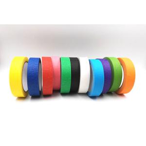 3/4", 1", 1.5", And 2" Widths Black Crepe Masking Tape For Automotive / Window