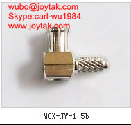 High quality gold plated MCX plug right angle crimp type coaxial adapter MCX-JW