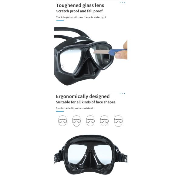 Universal Scuba Diving Mask Underwater Snorkel Set Vision Corrective