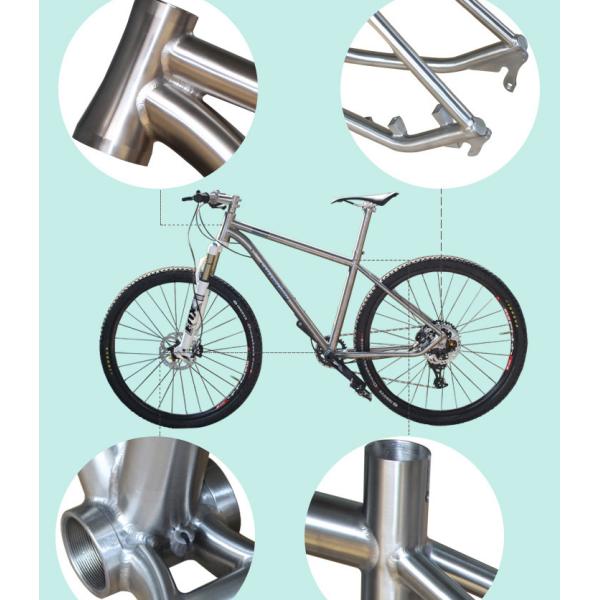 Titanium Alloy Bike Frame For Mountain Bike Internal Wiring Internal Brake Shock Absorption
