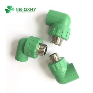 90 Degree Equal Angle PPR Pipe Fittings Male Threaded Elbow for Cold Water