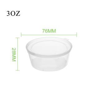 wholesale 1oz 1.5oz 2oz 3oz 4oz PP Fast food round clear disposable sauce cup