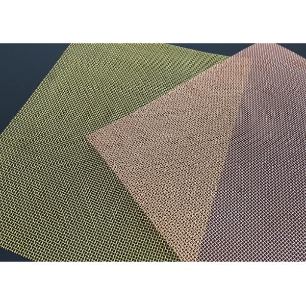 Diamond Holes Brass Woven Wire Mesh Cloth