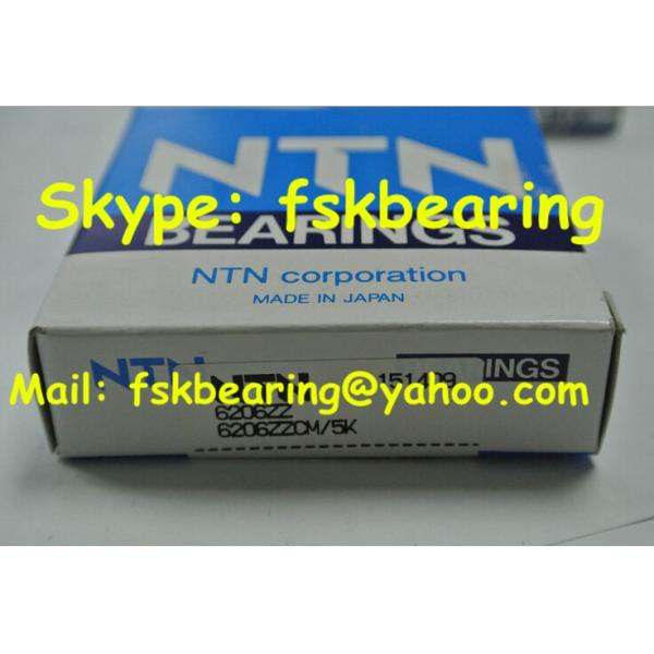 6206ZZ NTN Shielded Bearings Single Row Chrome Steel for Water Pump