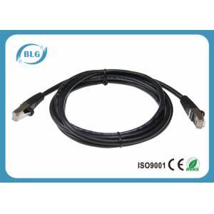 Customized Shielded Cat6 Patch Cable , Round STP Patch Cord RJ45 Male Plugs