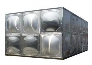 China 304 Stainless Steel Water Storage Tanks With Stainless Steel Mounting Panel on sale