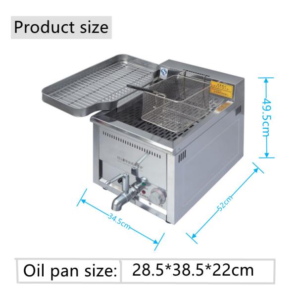 Stainless Steel 15L Single Tank Table Top Fryer Electric For Kithchen