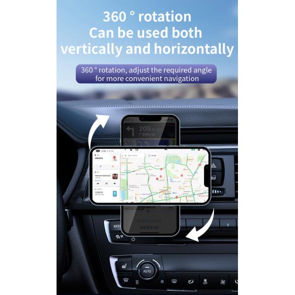 Universal Air Vent Magnetic Wireless Charger For Car with RBG Light