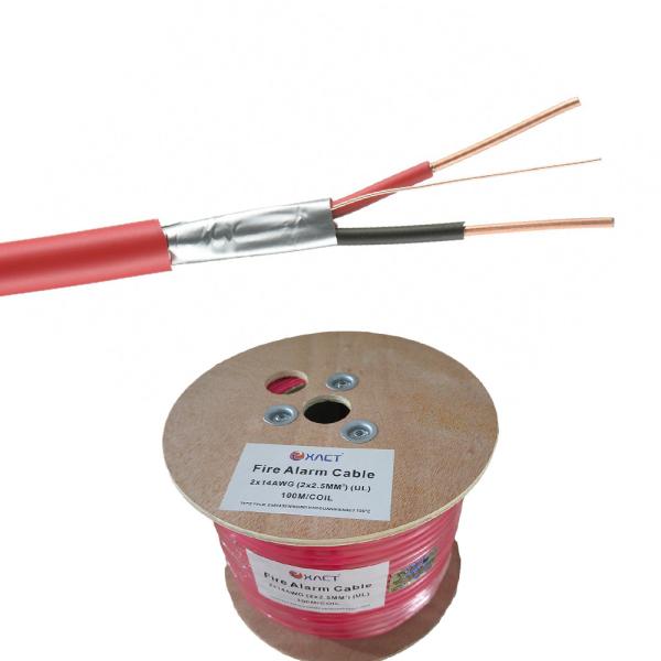 Quality 2 Core Copper Shielded 1.5 Fire Alarm Wire Cables with Bare Copper Wire 2*1.5mm2 for sale
