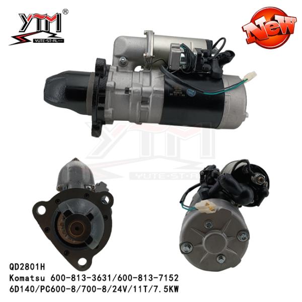 Original Yute QD2801H Engine Starter Motor 24 V Truck Starter For Komatsu