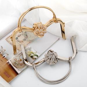 Zinc Alloy Swan Closure Silver Purse Frame With Two Handle