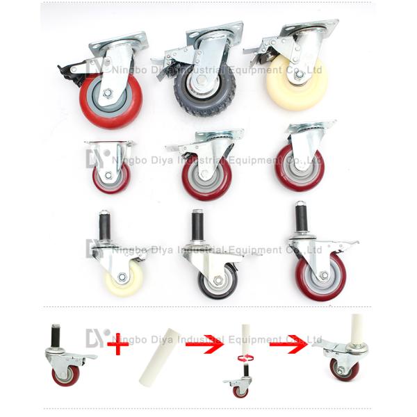 Anti Static Grip Stem Caster Wheels For Series Workstation Without Brake