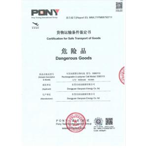 Dongguan Sheerfond New Materials Co., Ltd. Certifications