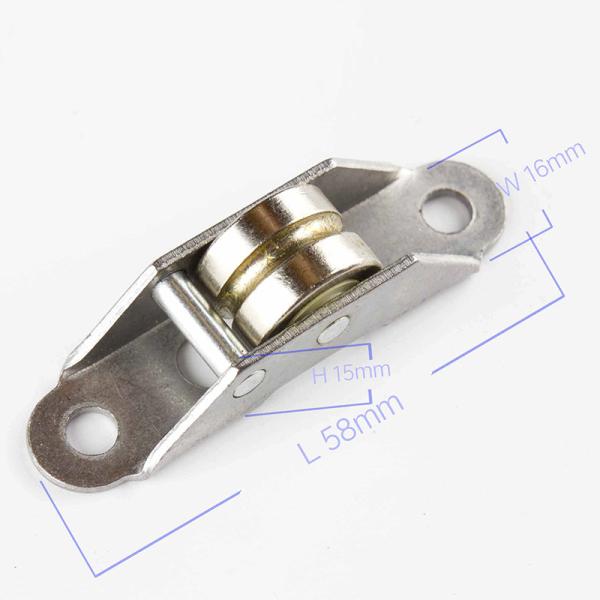 Quality 15mm Width Single U Groove Nylon Roller Wheel for Sliding Window Free Sample and Steel Frame for sale