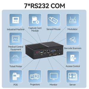 Dual Ethernet 3COM DDR3L Industrial Fanless Mini PC Intel Celeron J1900