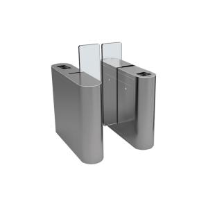 Security Office Building Access Control Turnstiles Full Height Acrylic Wing