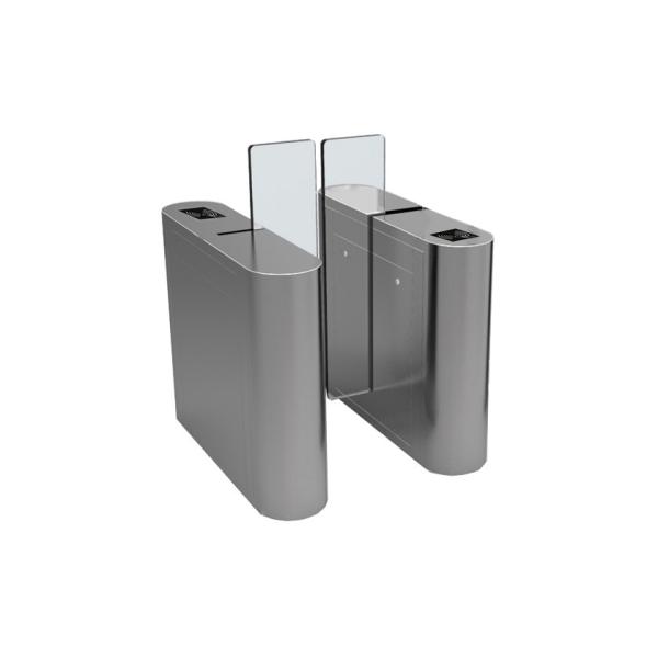 Security Office Building Access Control Turnstiles Full Height Acrylic Wing