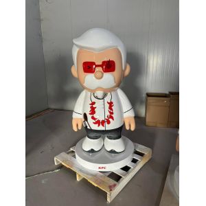 KFC FRP Sculptures - Corporate Image IP for Chain Store Check-in Dolls