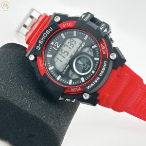 Custom Logo Digital Black Quartz Wrist Watch With Buckle Clasp 10mm Case