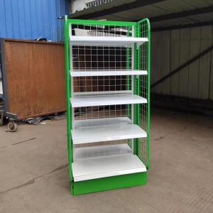 Wholesale Factory Custom Green Double Sided Mesh Back Shelving Mesh Gondola Shelving with Side Mesh from china suppliers