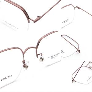 Titanium Half Frame Glasses Polygons Titanium Glasses Beta Titanium Frame