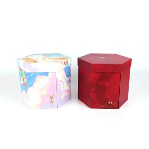 Luxury Hexagon Shape Cardboard Candy Box Cosmetic Jewery Storage Rigid