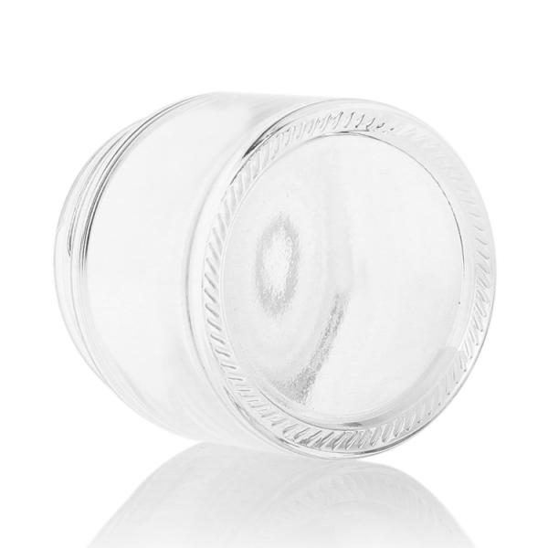Round Cream Glass Jars Transparent Skin Care Packaging 15g-100g
