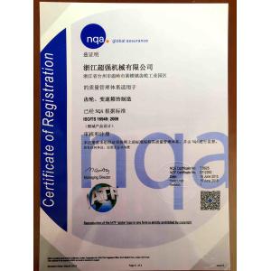 Zhejiang Chaoqiang Machinery Co.,Ltd Certifications