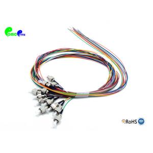 China 12 Fiber 0.9mm 12 Color 9 / 125μm FC UPC Optical Fiber Pigtail OS2 G657A1 900μm With 2M LSZH Yellow Tight Buffer on sale