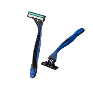 Blue Men'S Disposable Razors Double Blade Coated With Nitrogen