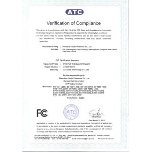 Gezhi Photonics Co.,Ltd Certifications
