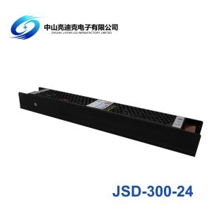 Black 25A 300W Triac Dimmable LED Power Supply 85% Efficiency