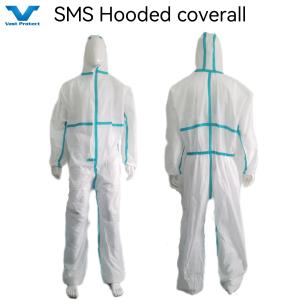 China Vastprotect CE Type5 6 Waterproof Anti-Static Coveralls with Strip Customized Request on sale