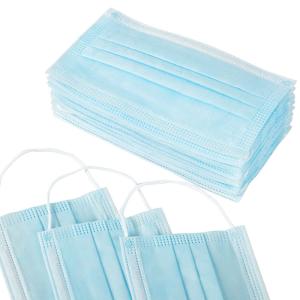 Rectangle 99% BFE Nonwoven 3ply Type IIR Face Mask