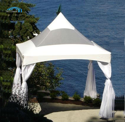 White Spring Top Marquee , Small High Peak Canopy Galvanized Steel Connectors