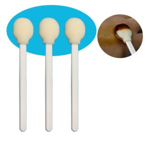 China Disposable White PP Stick Circular Sponge Stick Medical Round Foam Swab Applicator with Total Length 108mm on sale